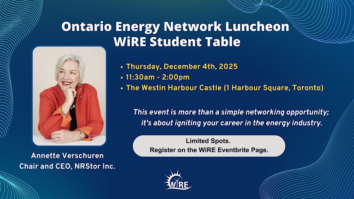 WiRE Student Table at the OEN's December Luncheon