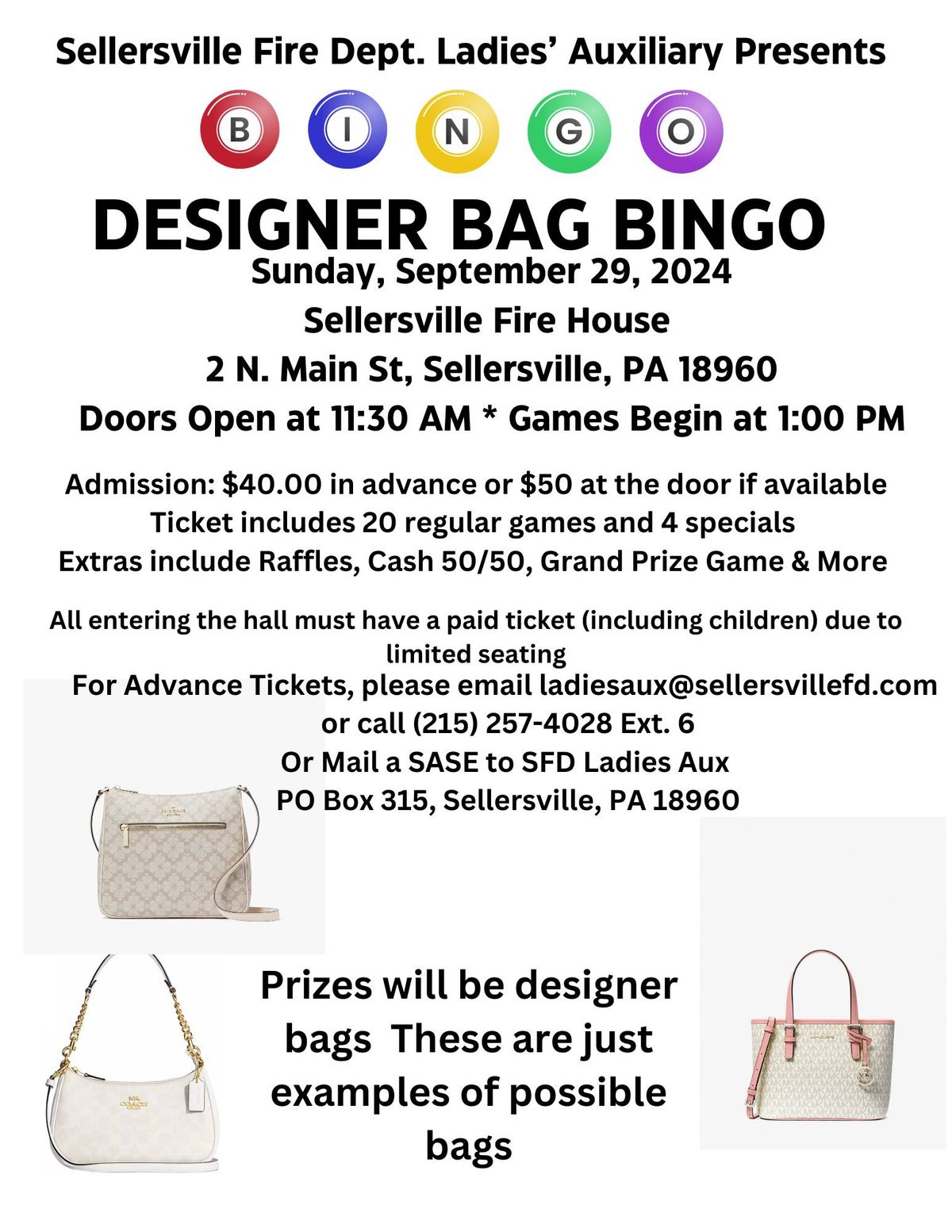 Designer Bag Bingo 