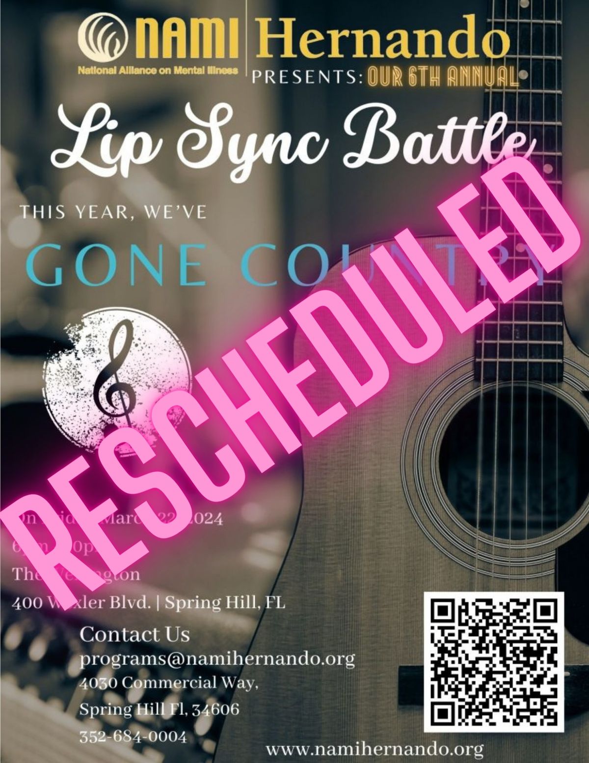 RESCHEDULD TO A LATER DATE- NAMI Hernando Gone Country Lip Sync Battle