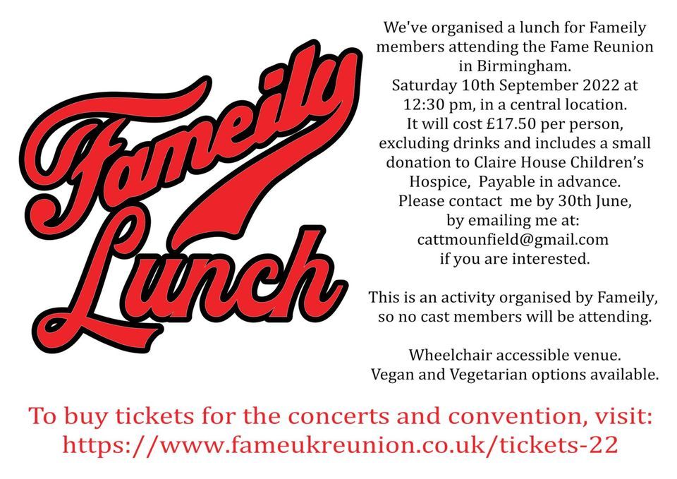 Fame Fameily Lunch