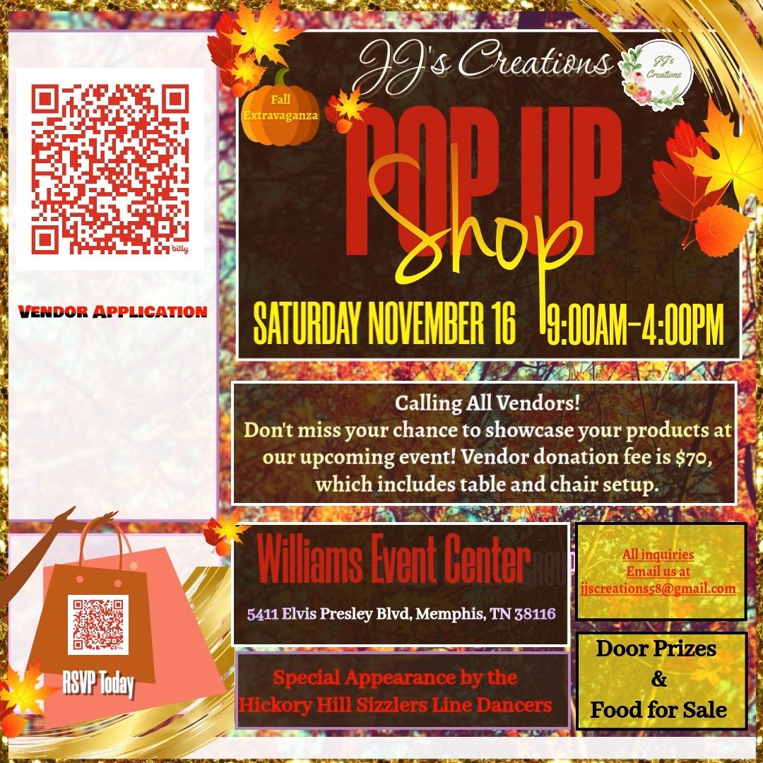 JJ's Creations Fall Extravaganza PopUp Shop