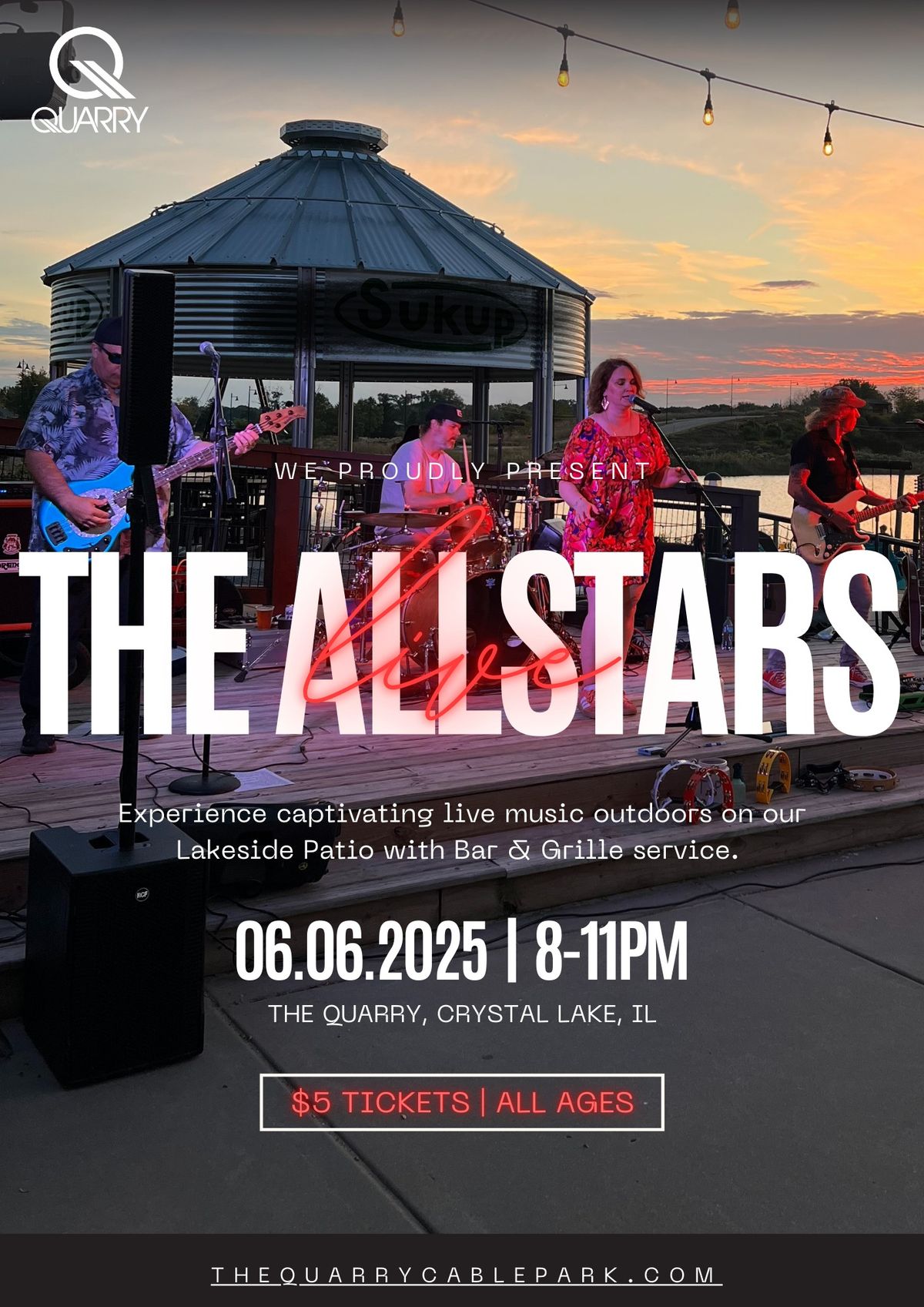 The Allstars: Live Music on the Quarry Outdoor Lakeside Patio