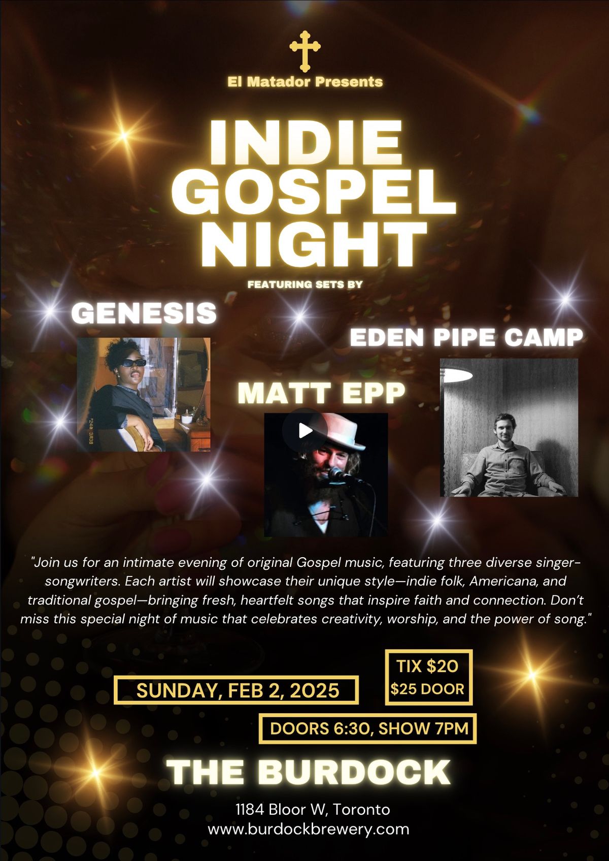 Indie Gospel Night: Matt Epp with Genesis and Eden Pipe Camp