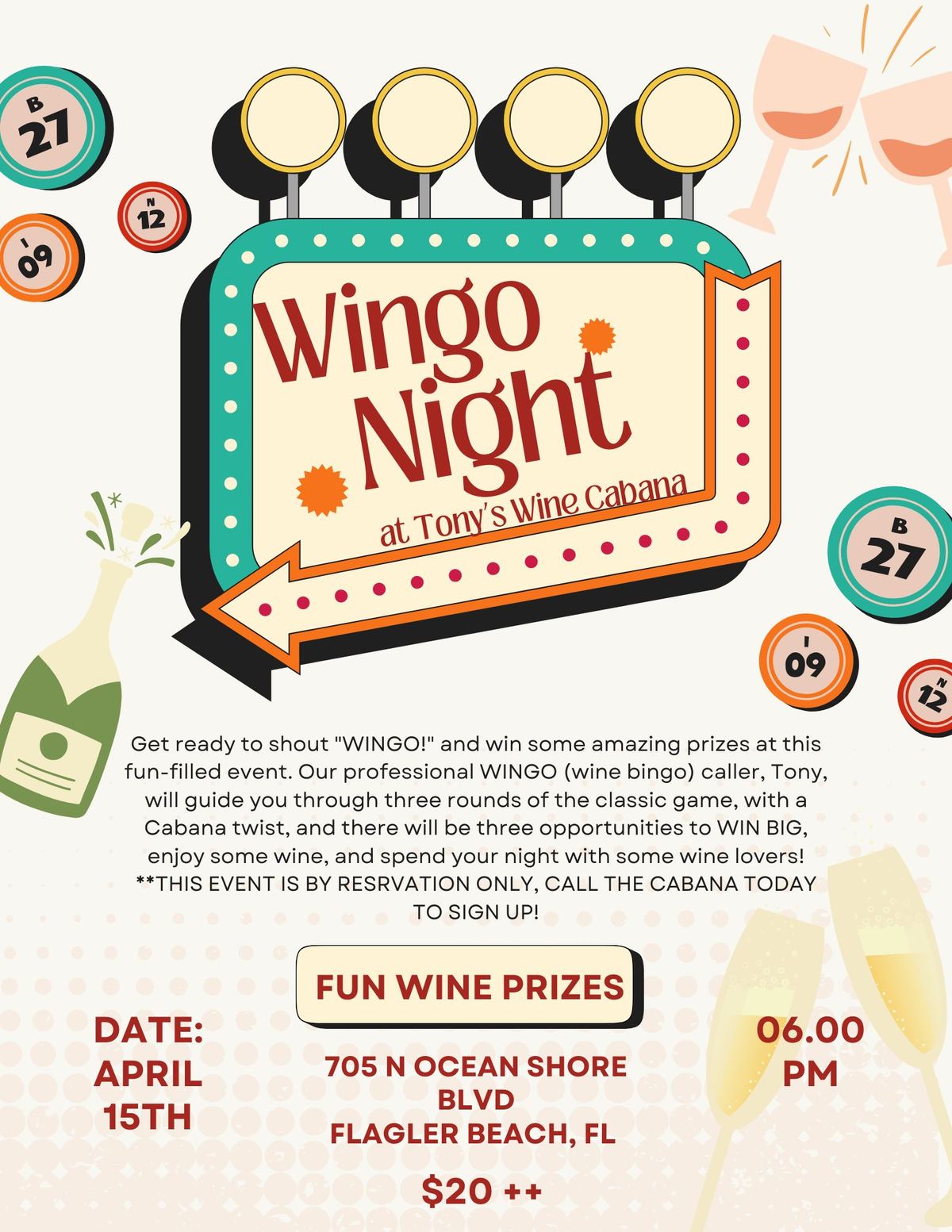 WINGO! (Wine Bingo) 