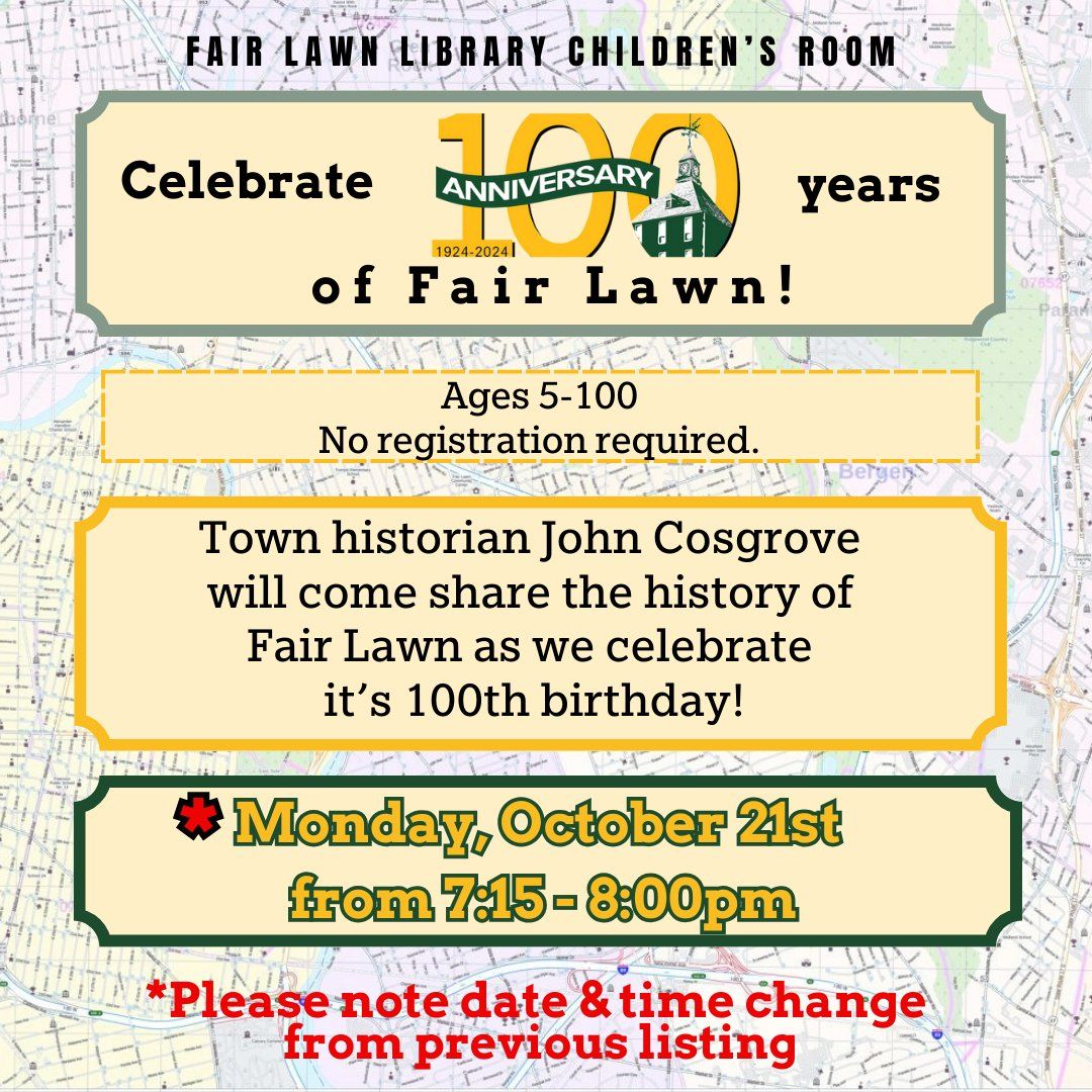 100 Years of Fair Lawn with John Cosgrove, Town Historian