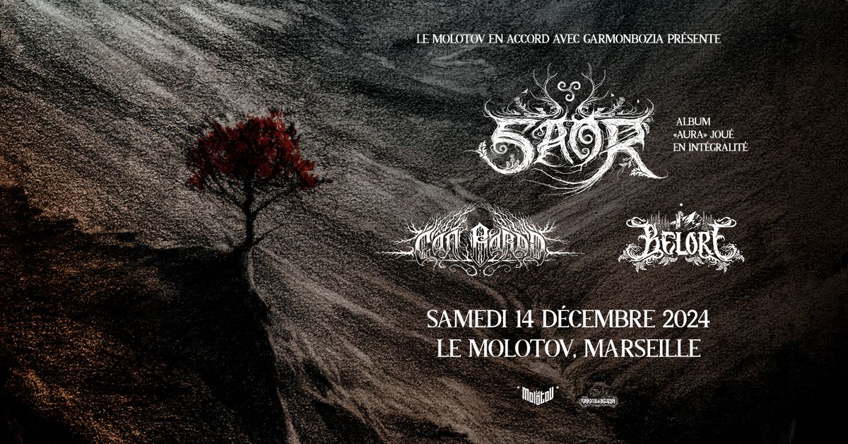 SAOR [Atmospheric Black Folk Metal | UK] + C\u00c2N BARDD + BELORE \u2022 Le Molotov, Marseille