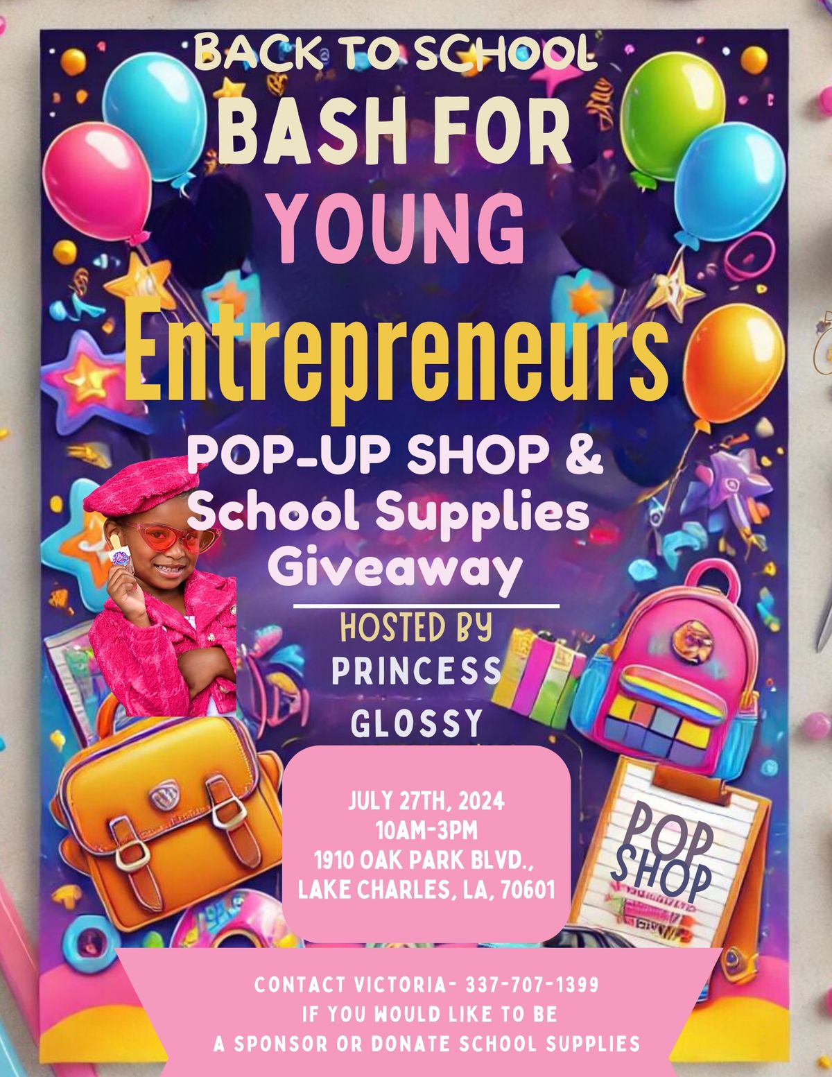 Back to School Pop Up Shop and School Supplies Giveaway 