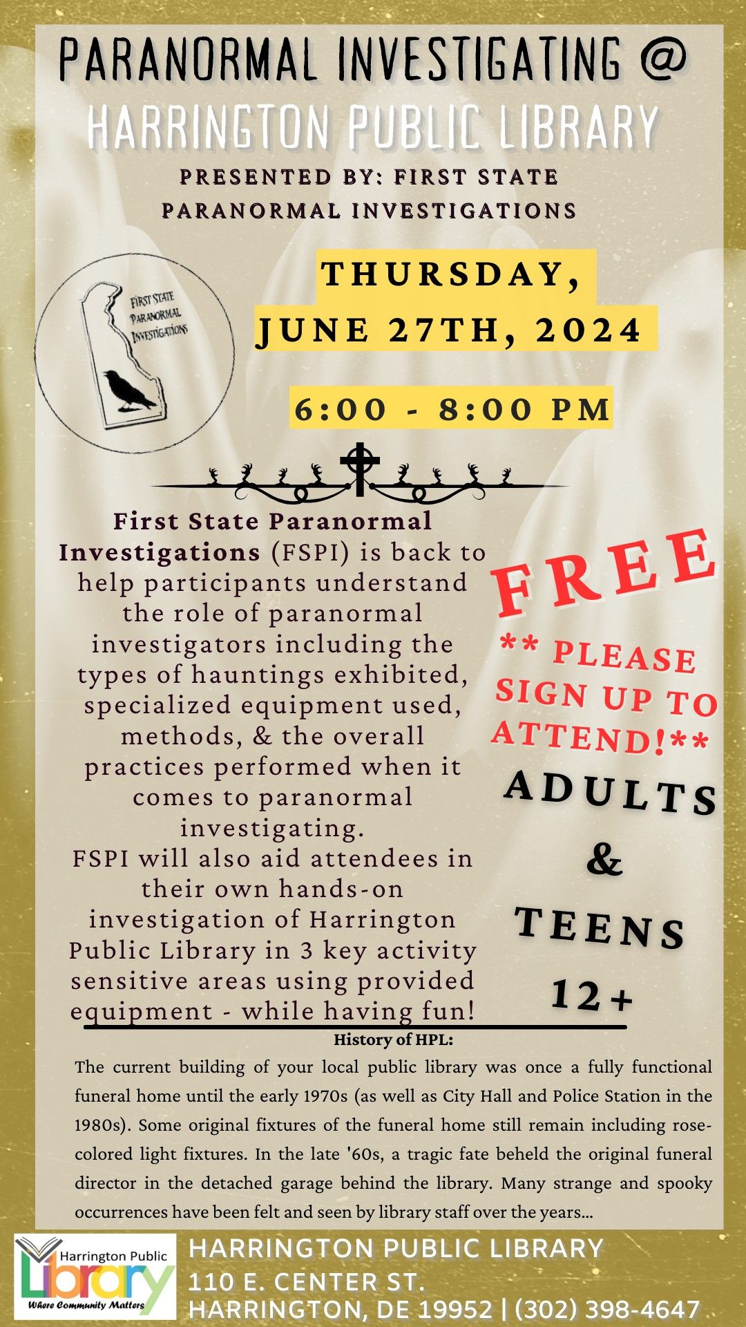 Paranormal Investigating @ HPL??[Presented by FSPI] 