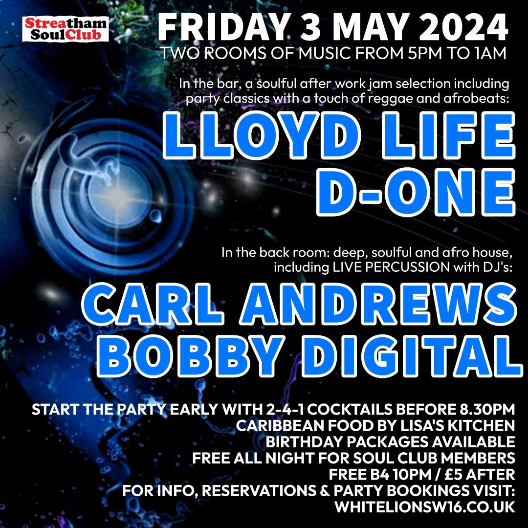 DJ\u2019s LLOYD LIFE, D-ONE, CARL ANDREWS, BOBBY DIGITAL