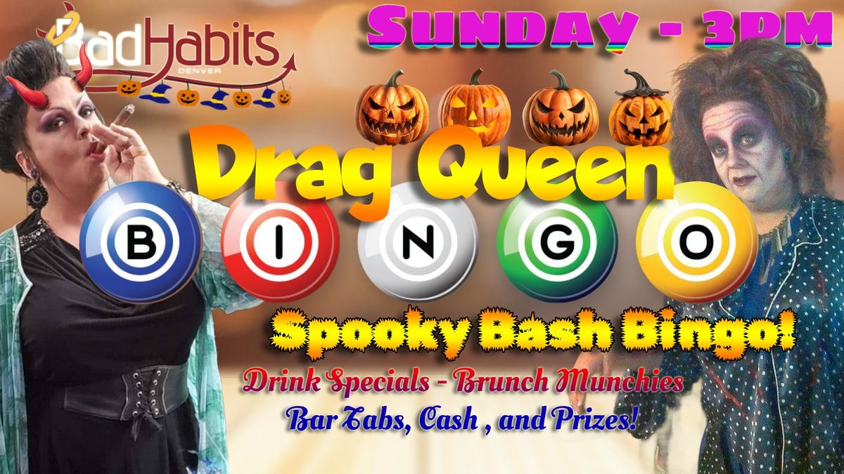 Bad Habits Boozy Halloween Bingo - Sunday