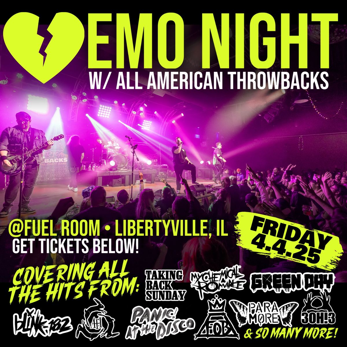 Emo Night with All American Throwbacks at Impact Fuel Room