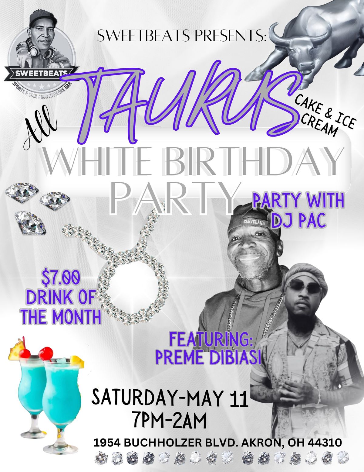 SWEETBEATS PRESENTS: TAURUS ALL WHITE PARTY FEATURING PREME DIBIASI