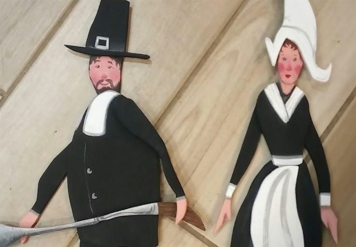 Quirky Wooden Mr. Pilgrim with Cheryl Bielli