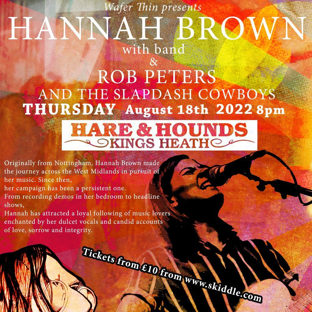 Hannah Brown (with band) + Rob Peters And The Slapdash Cowboys