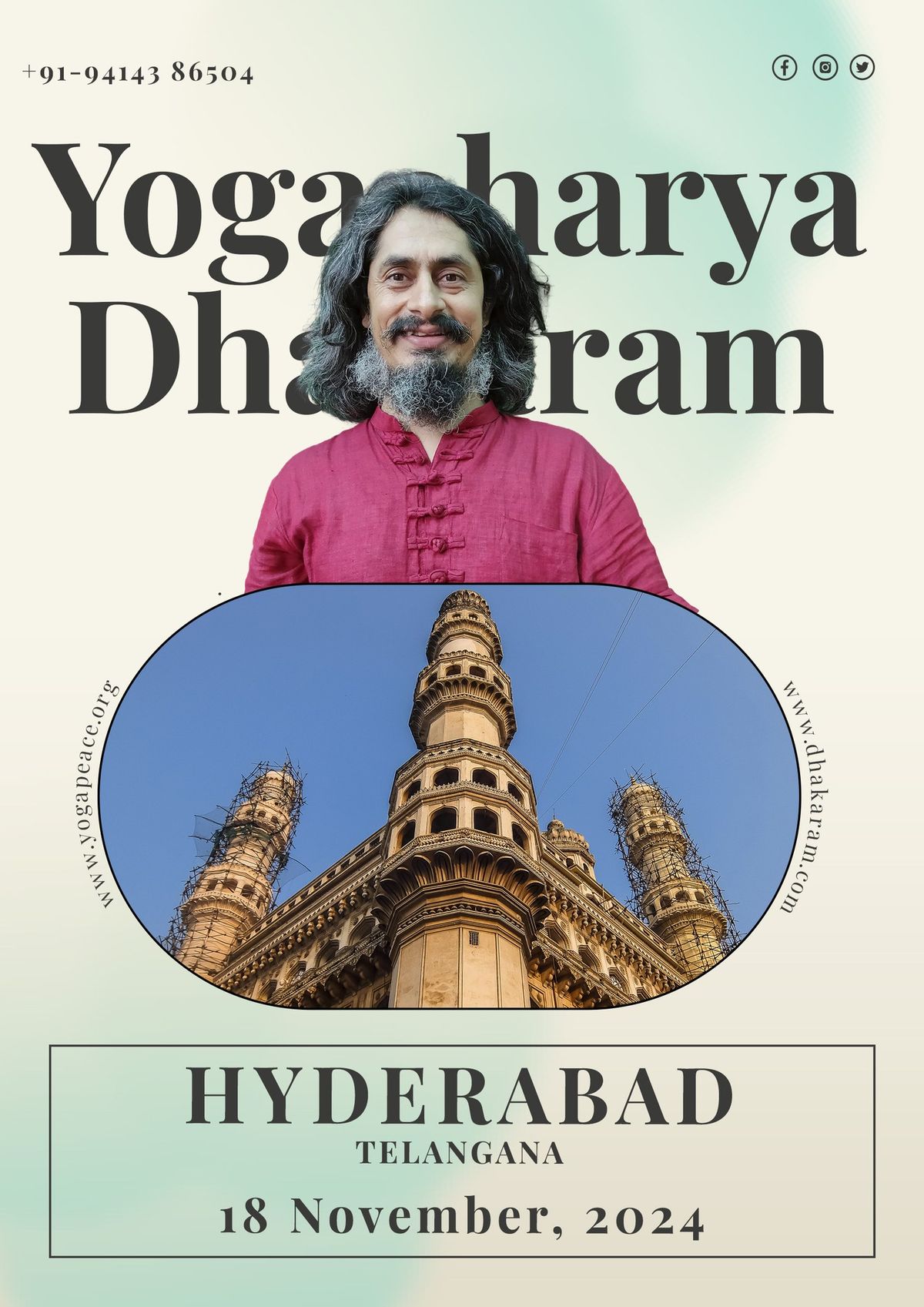 \ud83c\udf1f Exciting Announcement: Yogacharya Dhakaram\u2019s Upcoming Yoga Session in Hyderabad, Telangana! \ud83c\udf1f