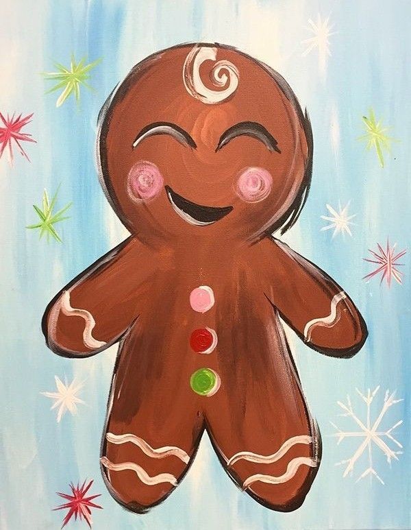 Gingerbread paint night at Pop Culture in Freetown 