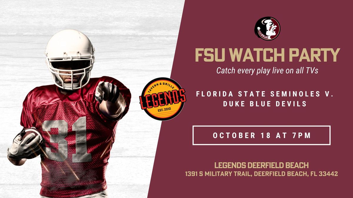 FSU Watch Party at Legends Deerfield Beach