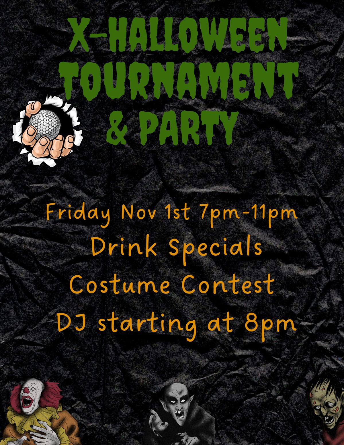 2nd Annual X-Halloween Golf Tournament & Party