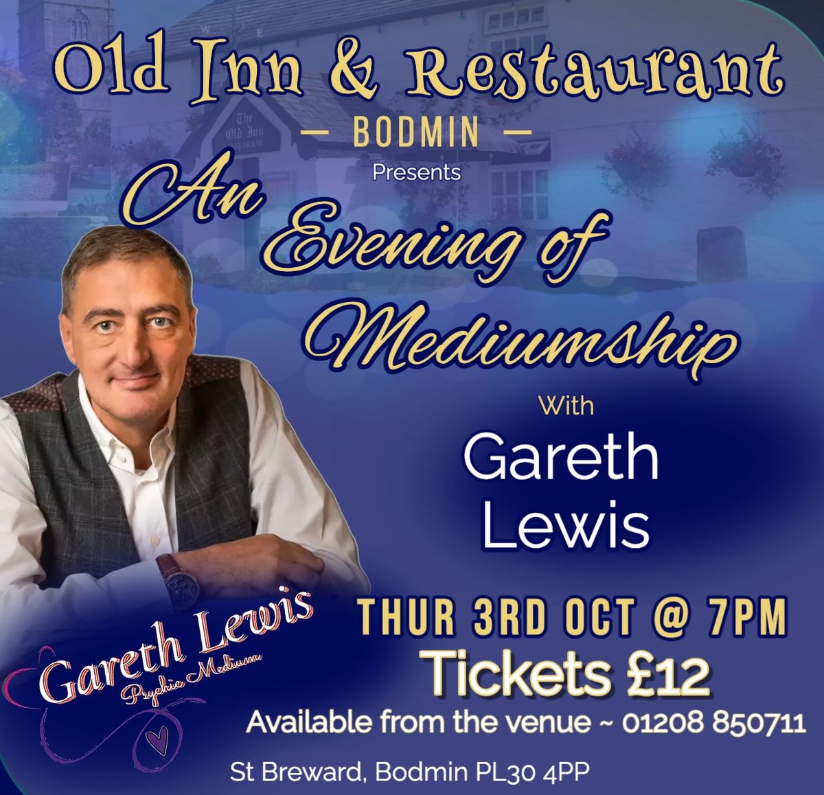 Evening of Mediumship at The Old Inn & Restaurant ~ Bodmin