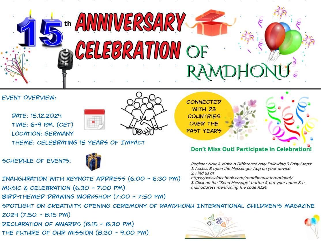 15th Anniversary Celebration