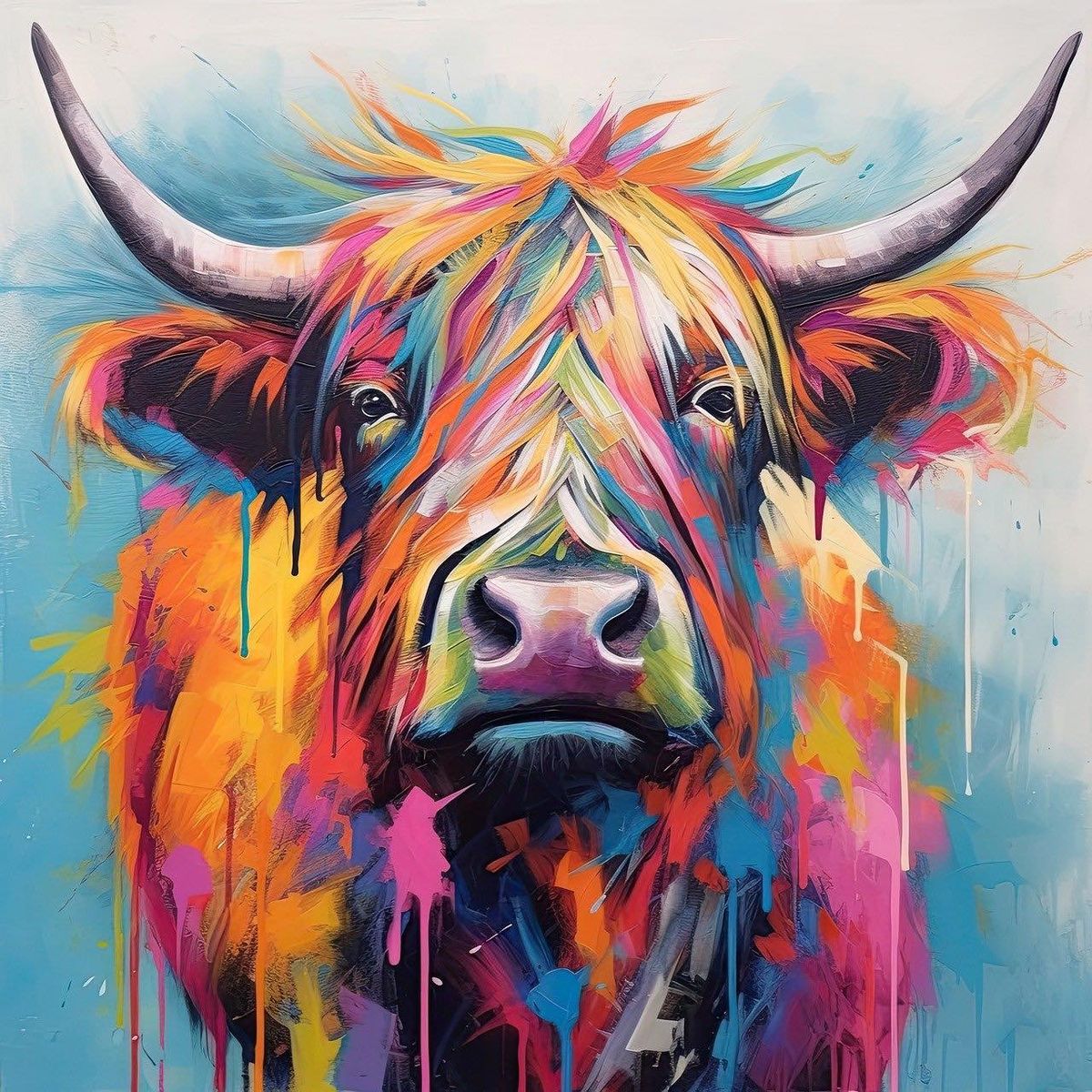 Colourful Cow in Acrylics with Sophie Bliss Kilpatrick