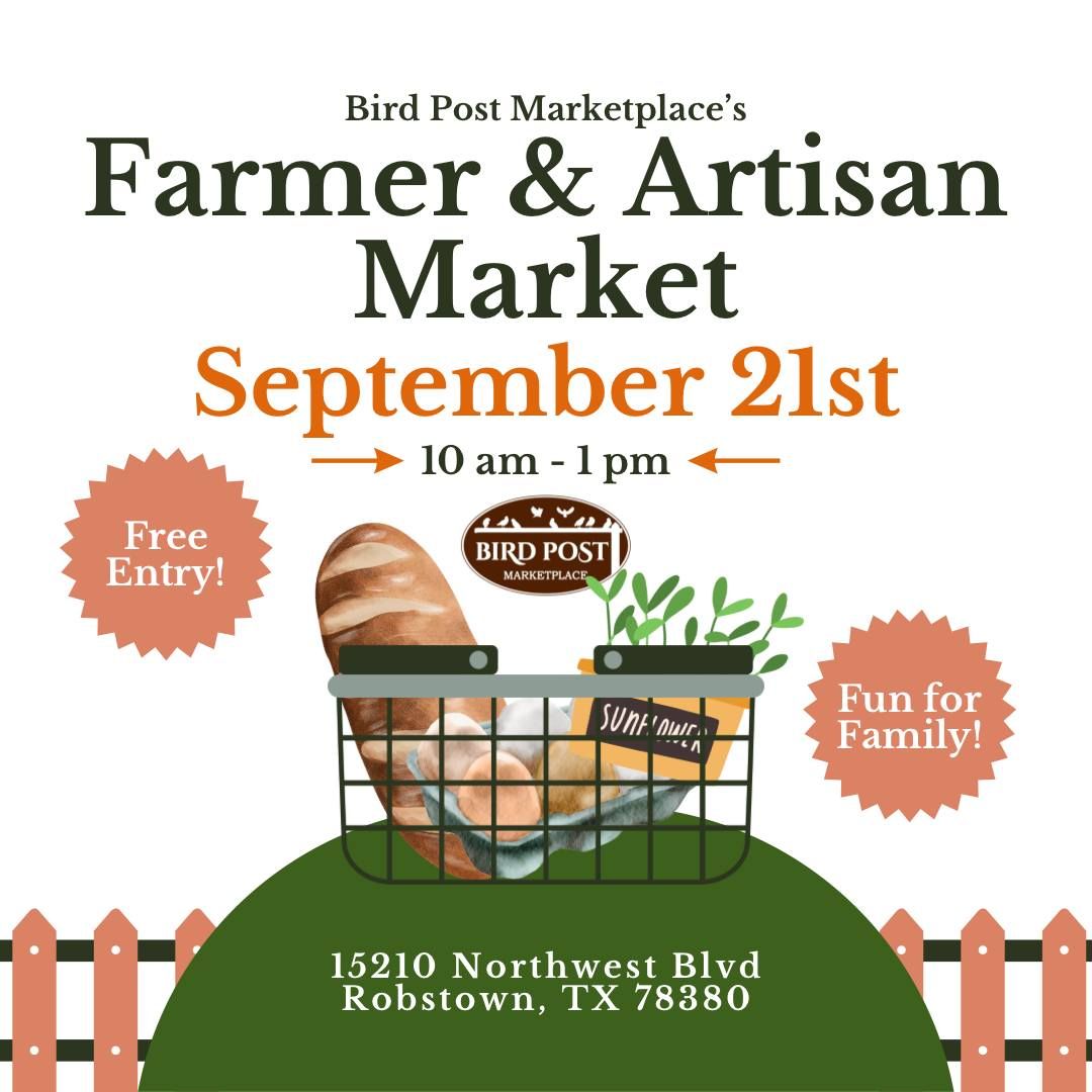 Bird Post Marketplace's September Farmer & Artisan Market