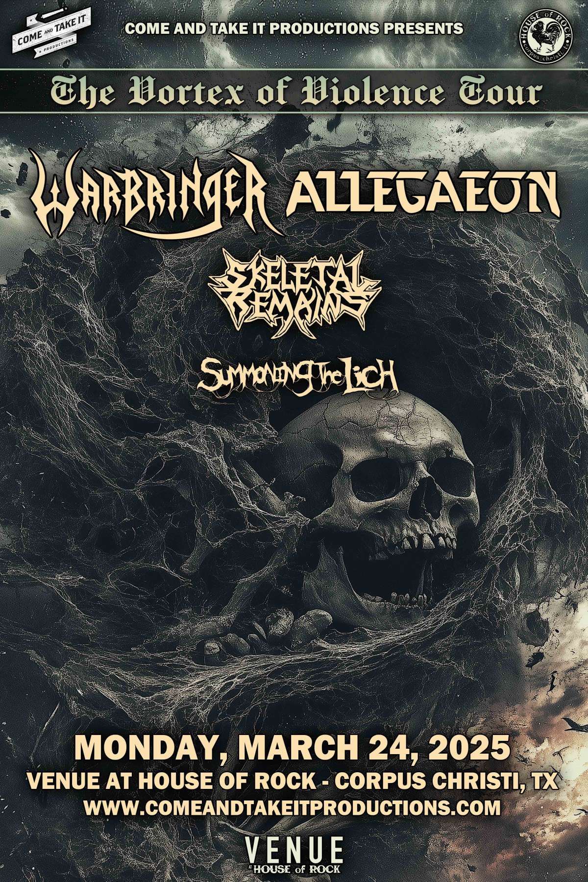 WARBRINGER & ALLEGAEON: The Vortex of Violence Tour \u2013 Corpus Christi