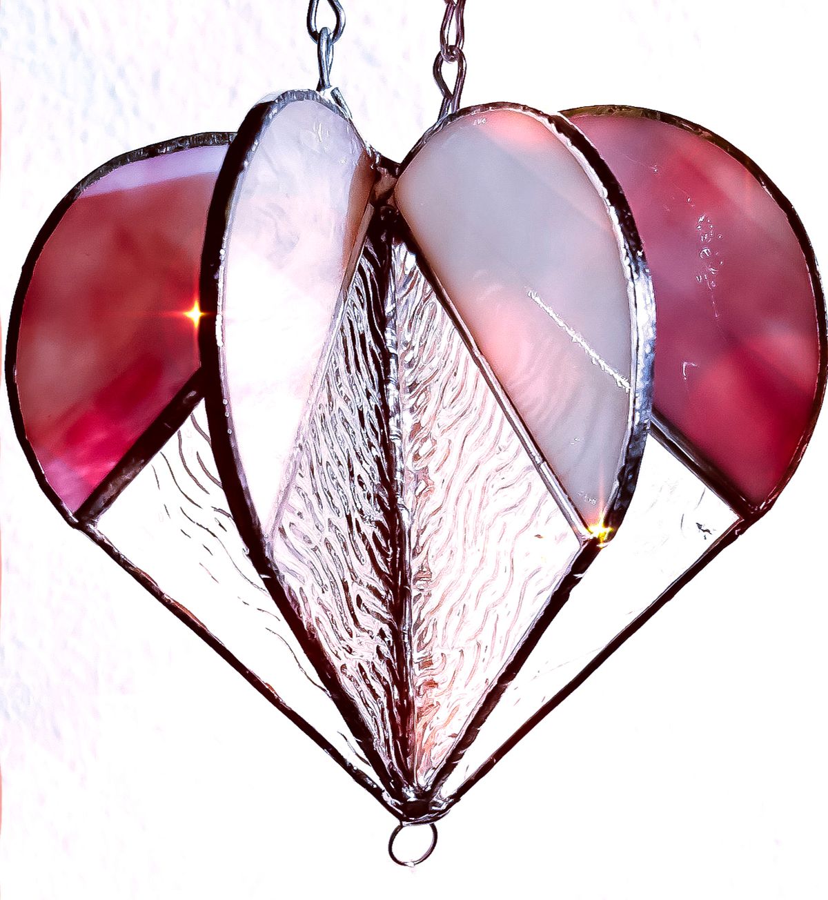 Stained Glass 3D Hearts with Morgan's Stained Glass