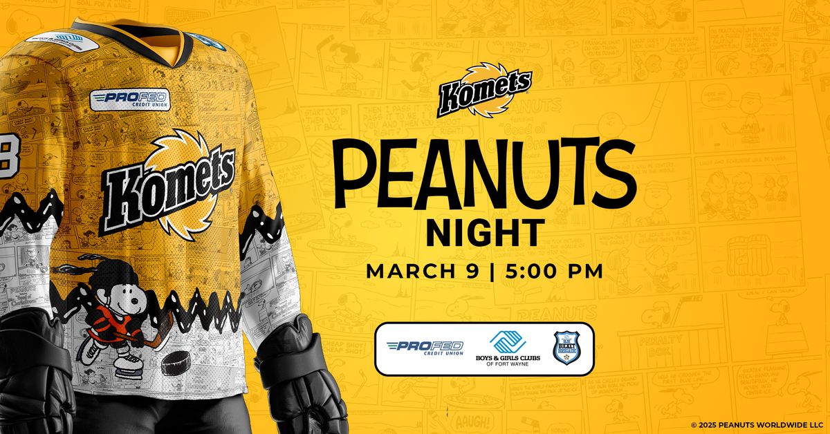 Peanuts Night | Fort Wayne Komets vs Kalamazoo Wings