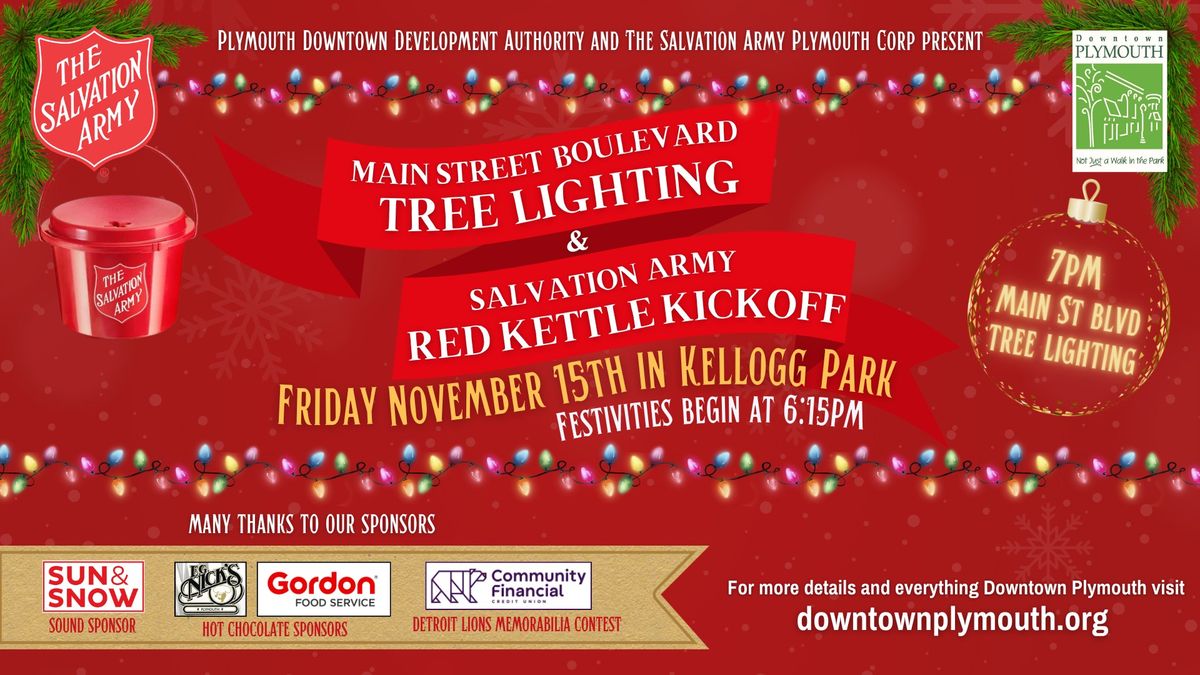 Main St Blvd Tree Lighting & Salvation Army Red Kettle Kick Off