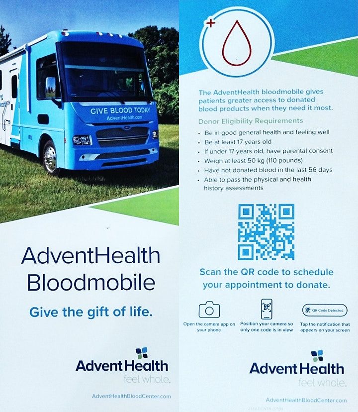 Blood Donation Registration for AdventHealth Bloodmobile, Kissimmee ...