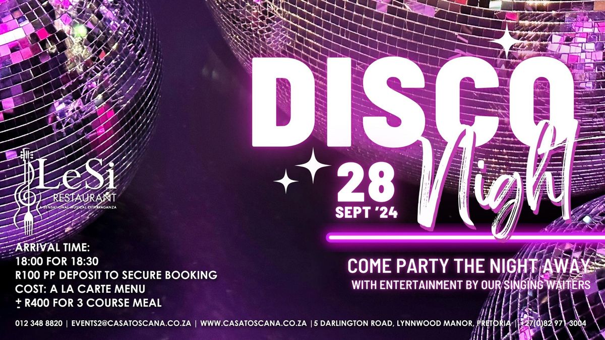 Disco Night at Lesi Restaurant