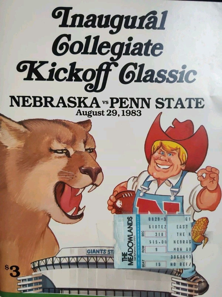 Nebraska Cornhuskers at Penn State Nittany Lions Football at West Shore Home Field at Beaver Stadium
