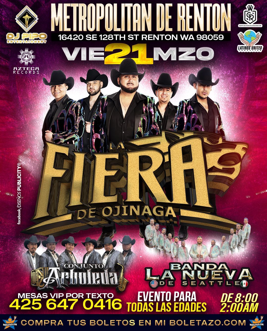 BAILAZO CON FIERA DE OJINAGA EN EL METROPOLITAN RENTON WA