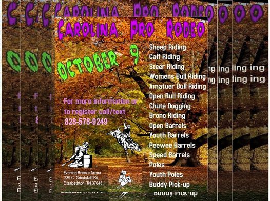 Carolina Pro Rodeo 10/9/21, Evening Breeze Arena, Elizabethton, 9 ...