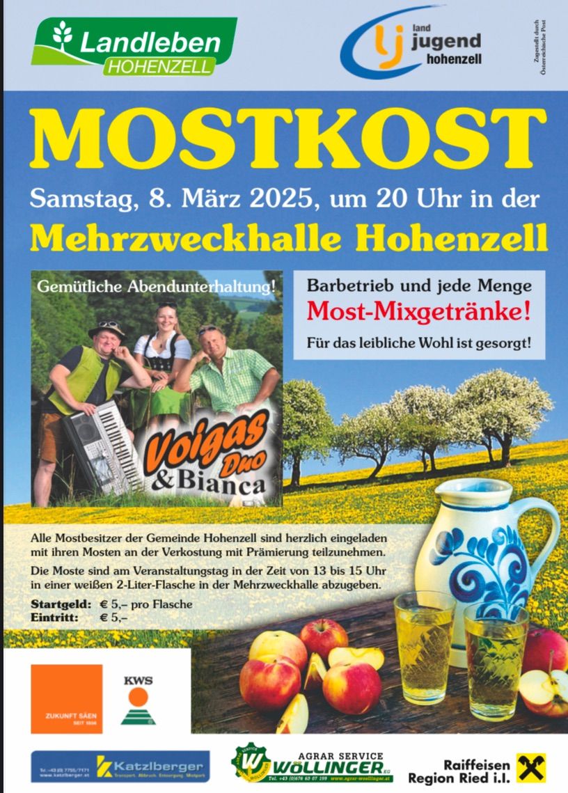 Mostkost der Ortsbauern und der Landjugend Hohenzell