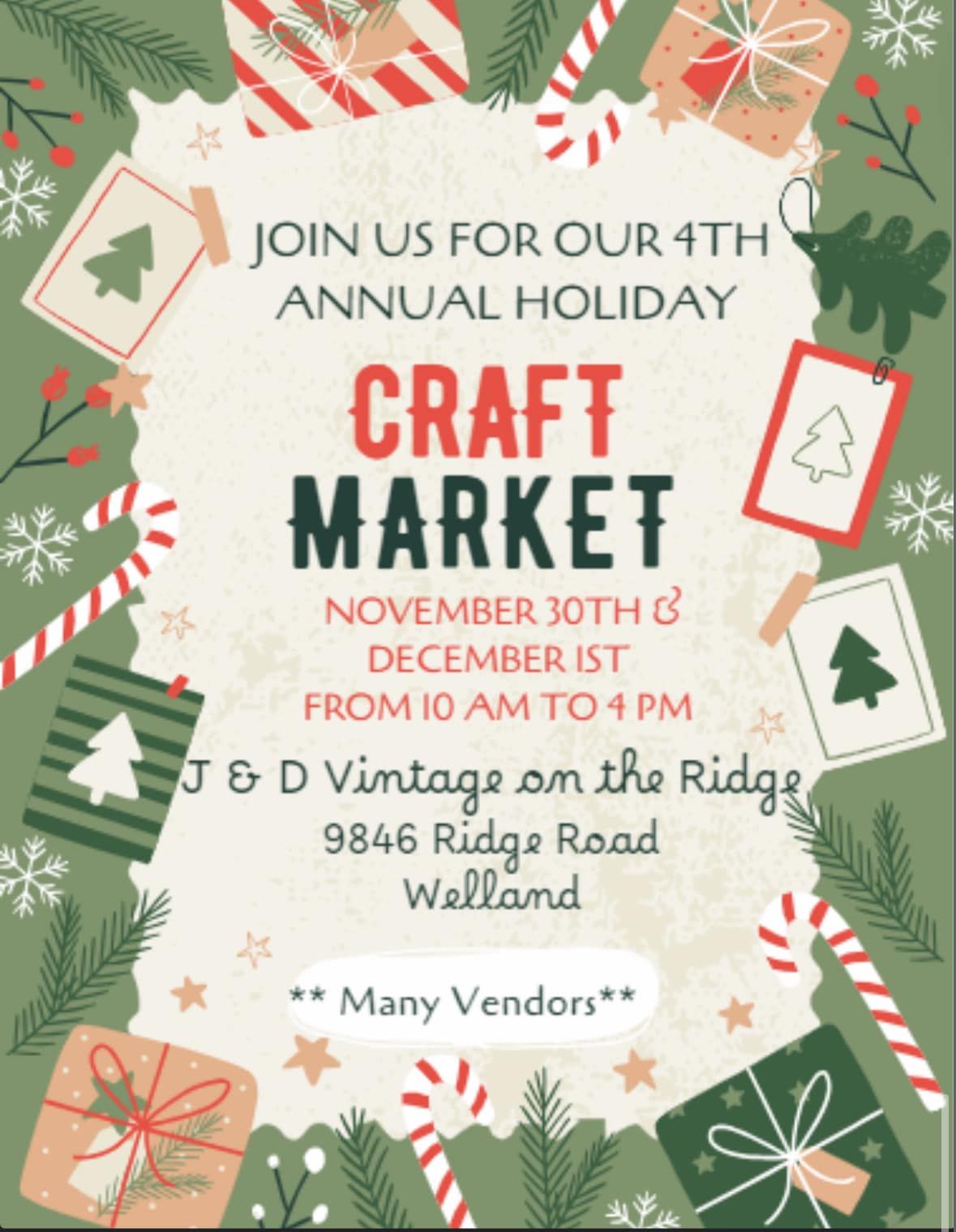 4th Annual Holiday Craft Market