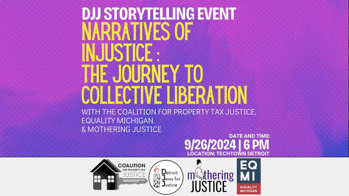 DJJ Storytelling Event: Narratives of Injustice