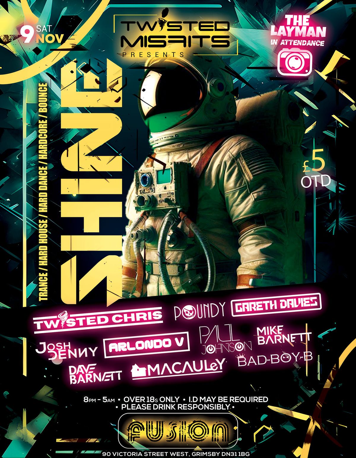 Twisted Misfits Presents SHINE 