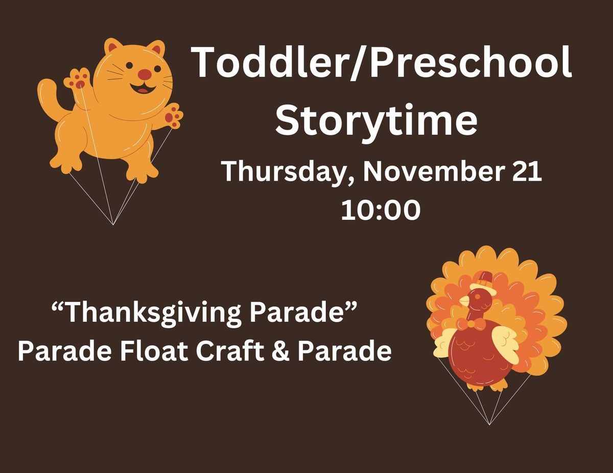 Toddler\/Preschool Story Time