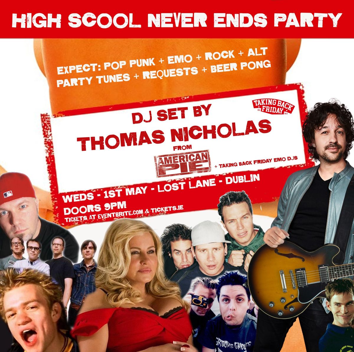American Pie, Emo Party with Thomas Nicholas at Lost Lane Dublin 1\/5\/24