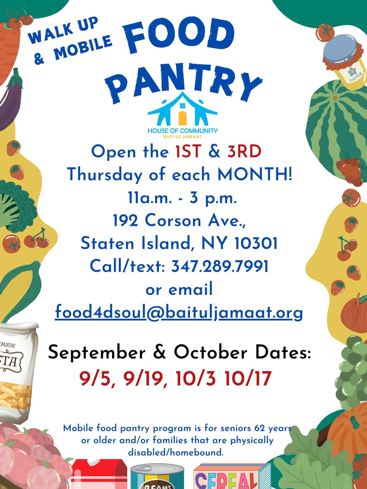 Walk Up & Mobile Food Pantry 