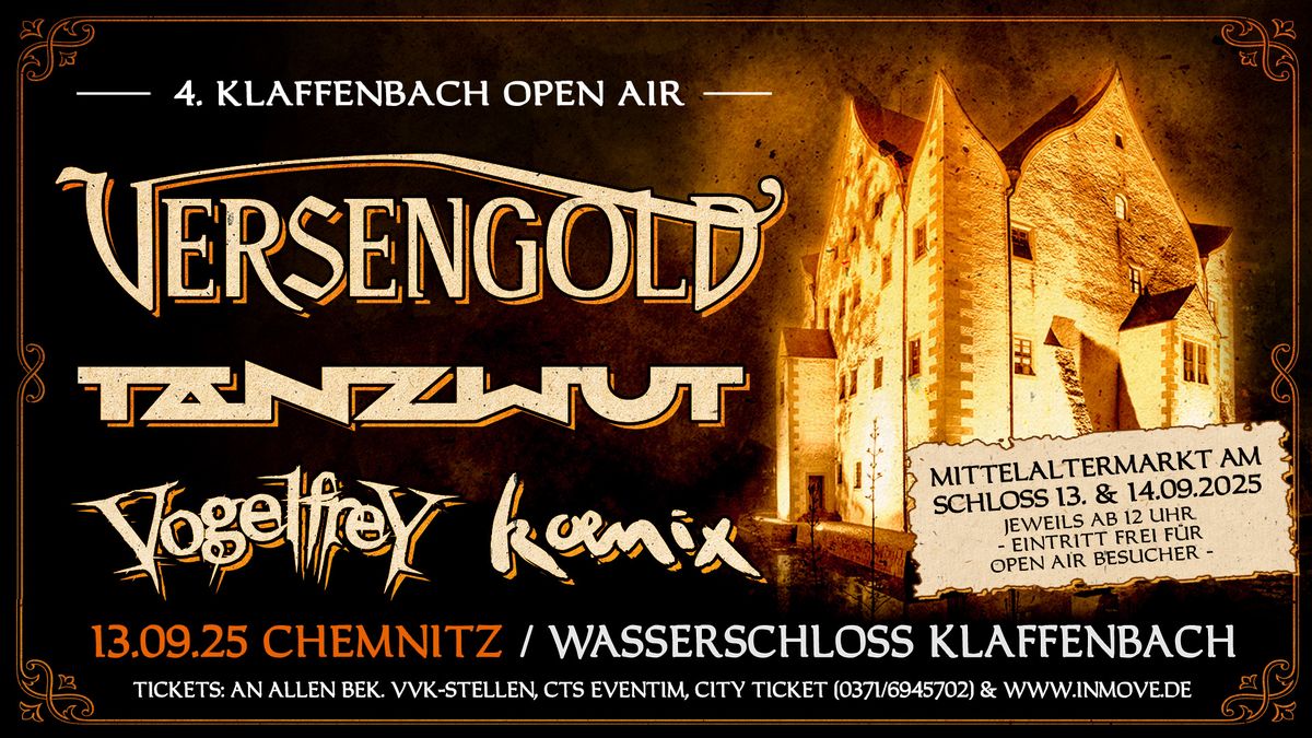 KLAFFENBACH OPEN AIR 2025 | Versengold + Tanzwut + Vogelfrey + Koenix | CHEMNITZ