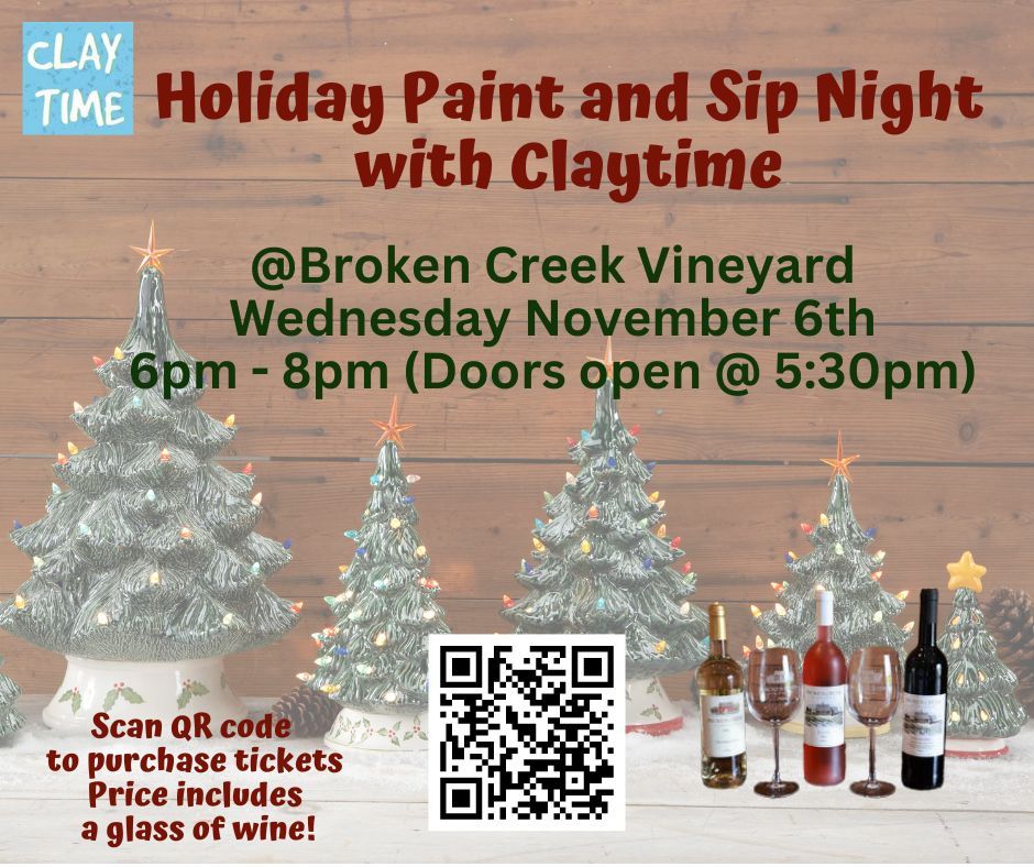 Holiday Paint and Sip Night @ Broken Creek Vineyard 