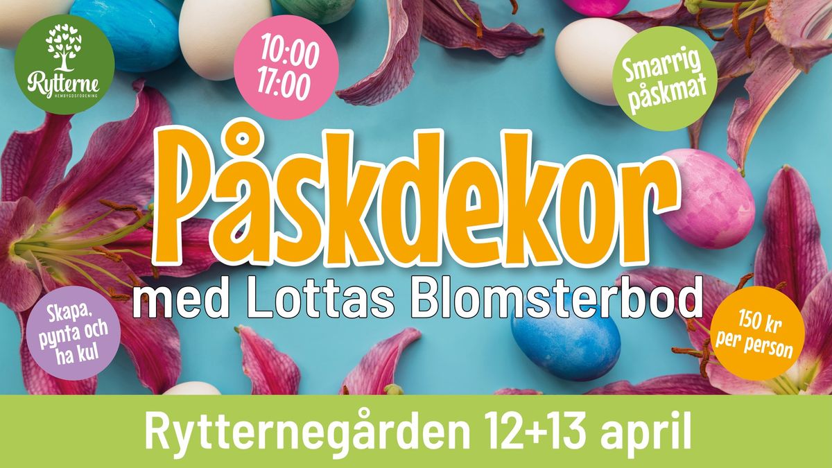 P\u00e5skdekor med Lottas Blomsterbod p\u00e5 Rytterneg\u00e5rden