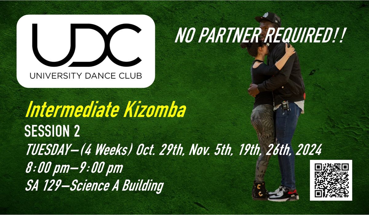 UDC Dance Classes: INTERMEDIATE KIZOMBA - FALL SESSION