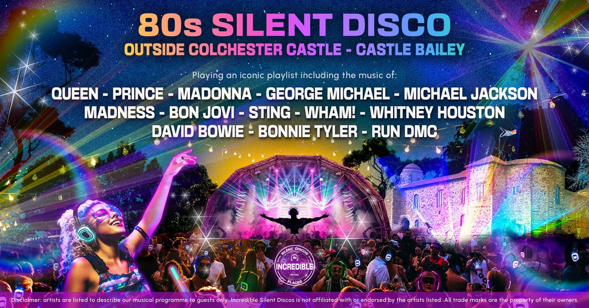 80s Silent Disco Outside Colchester Castle (Castle Bailey) - SIGN UP NOW \ud83d\udcab\ud83d\udc83