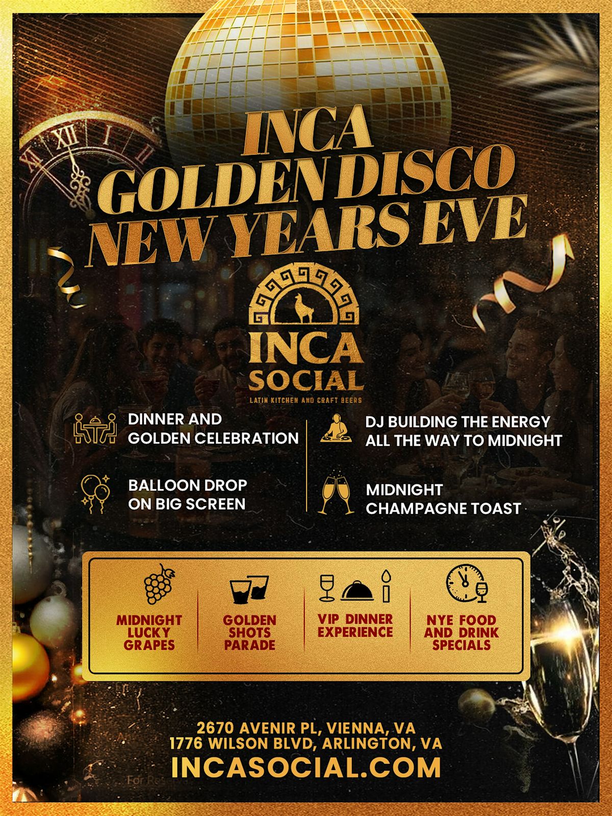 INCA GOLDEN DISCO NEW YEARS EVE   #Vienna