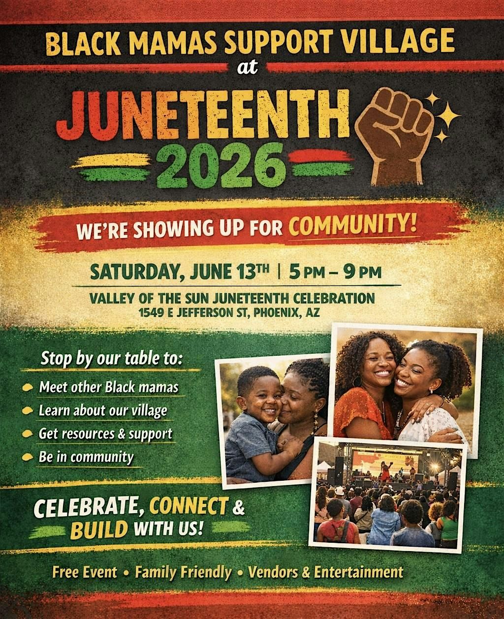 Black Mamas Support Village at Juneteenth 2026 \u270a