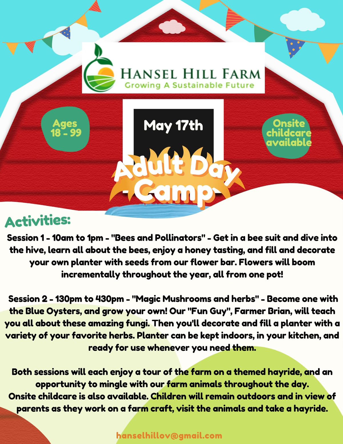 Adult Day Camp at Hansel Hill Farm